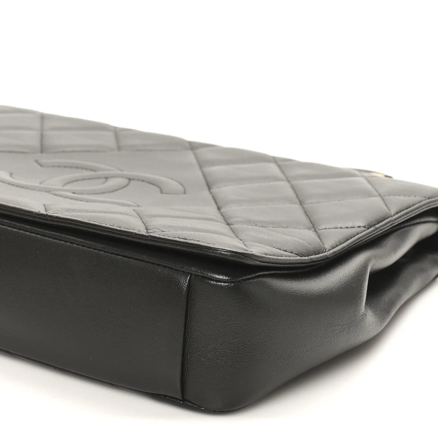 Lambskin Quilted Large Diamond CC Flap Black - Image 10