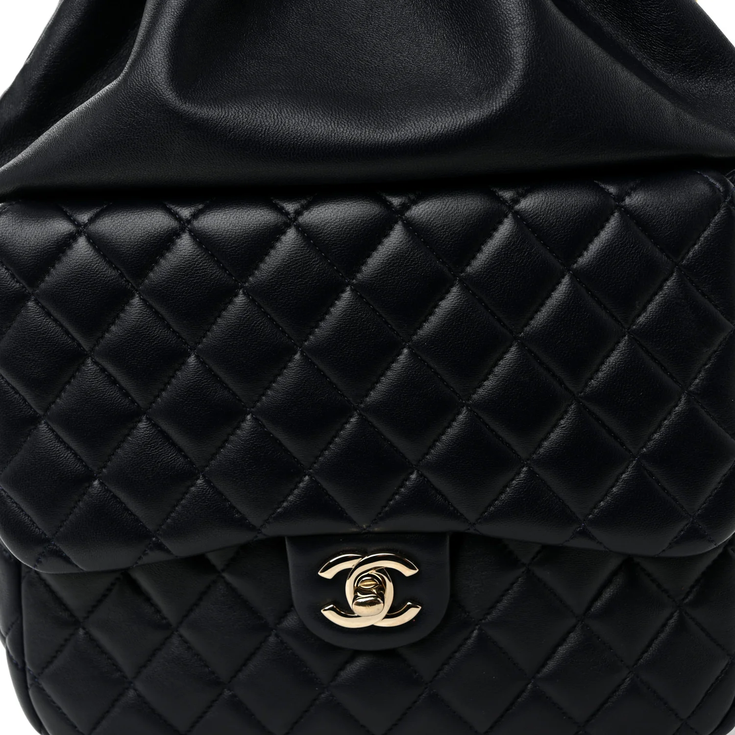 Lambskin Quilted Large In Seoul Backpack Navy - Image 14