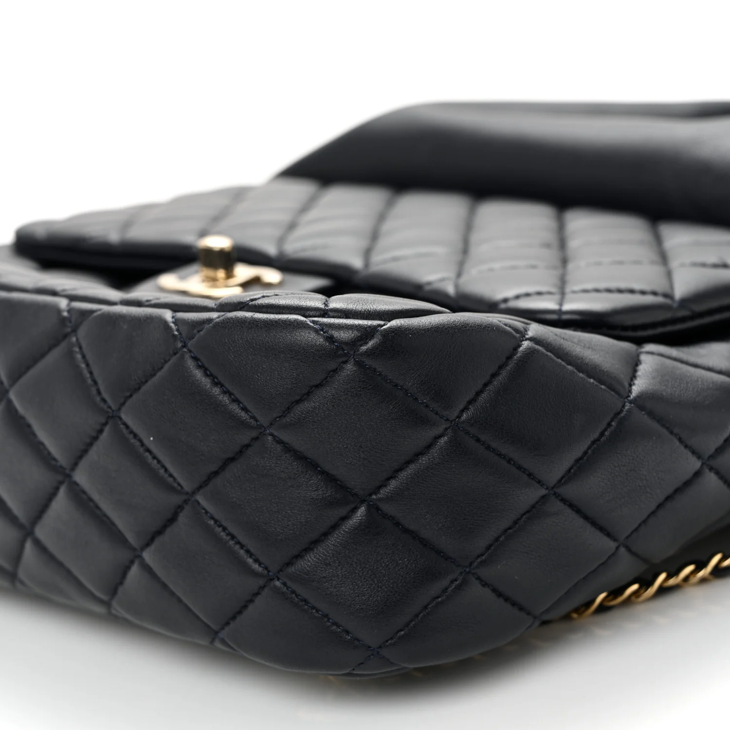 Lambskin Quilted Large In Seoul Backpack Navy - Image 19
