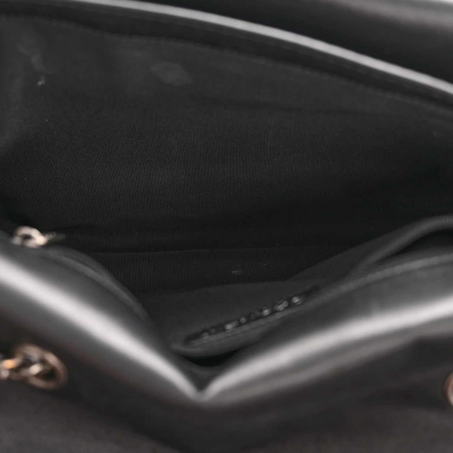 Lambskin Quilted Large Natural CC Flap Black - Image 5