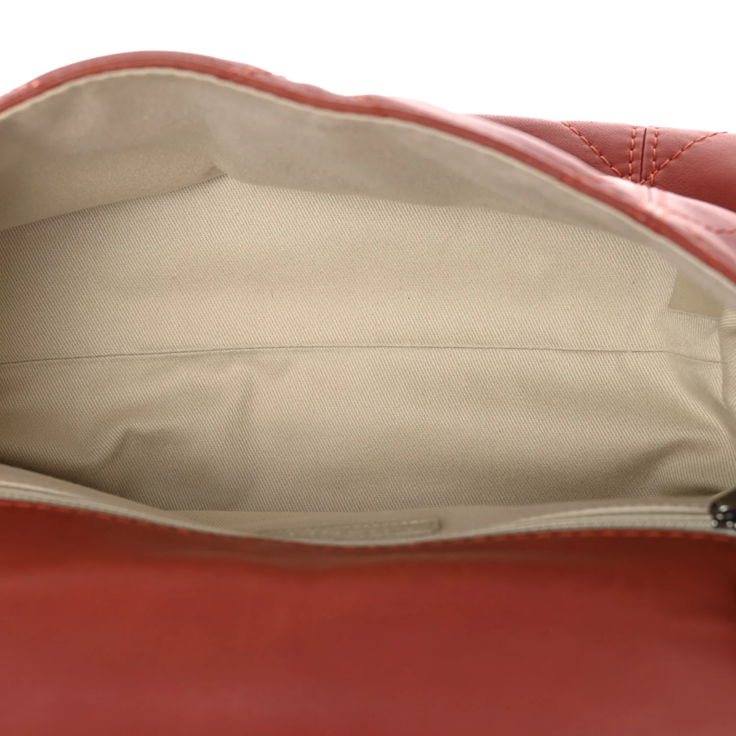 Lambskin Quilted Large Soft Touch Flap Dark Ochre - Image 5