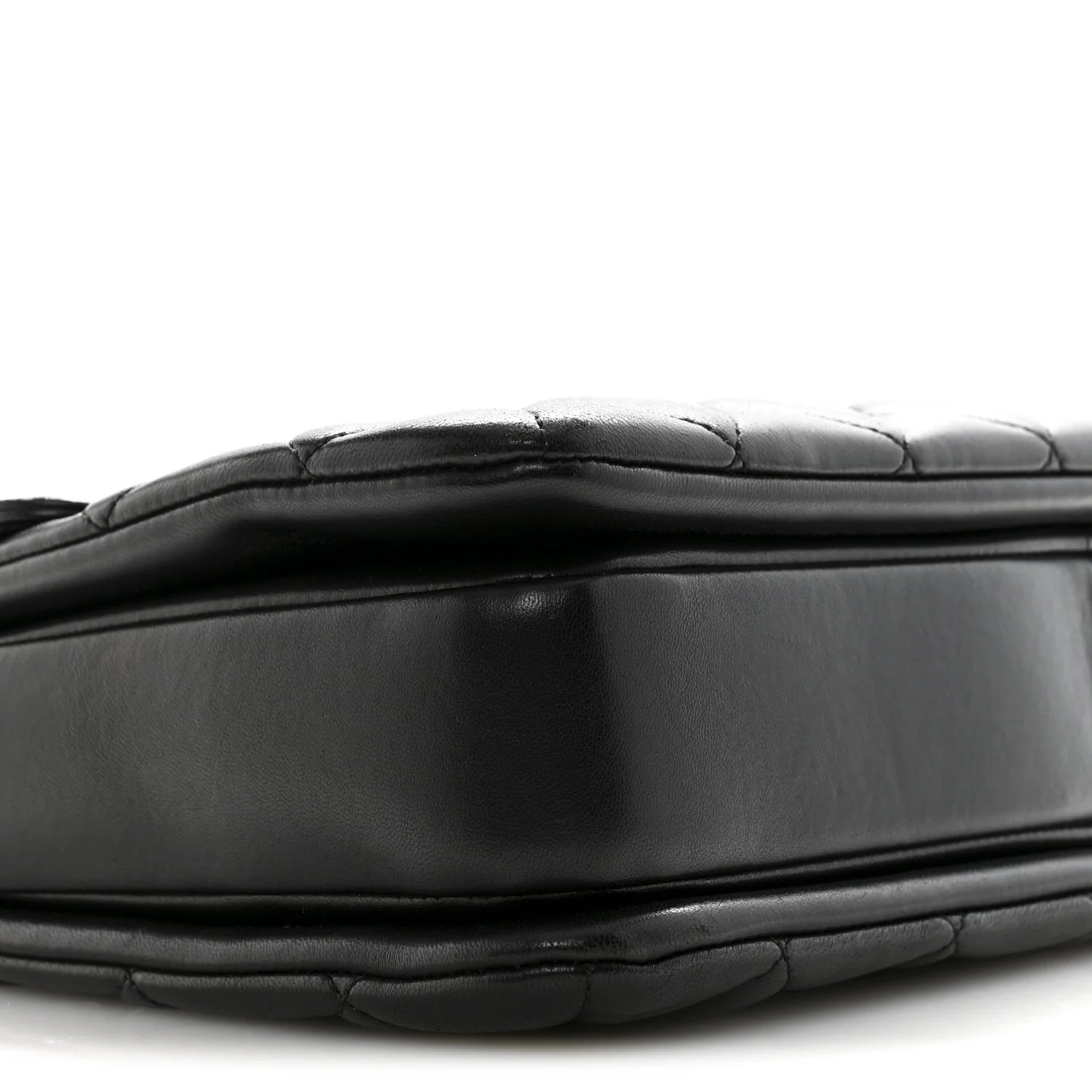 Lambskin Quilted Large Trendy CC Dual Handle Flap Bag Black - Image 10