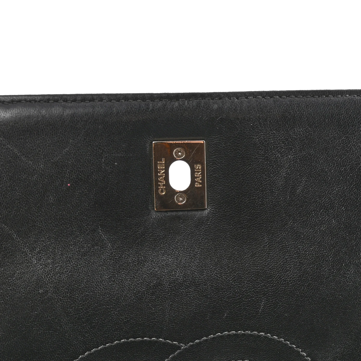 Lambskin Quilted Large Trendy CC Dual Handle Flap Bag Black - Image 11