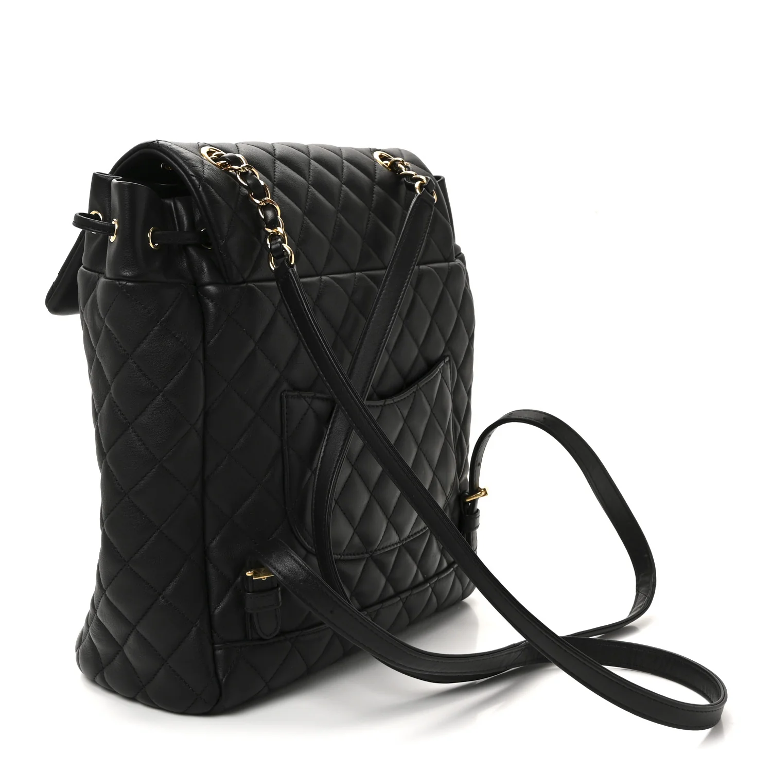 Lambskin Quilted Large Urban Spirit Backpack Black - Image 3