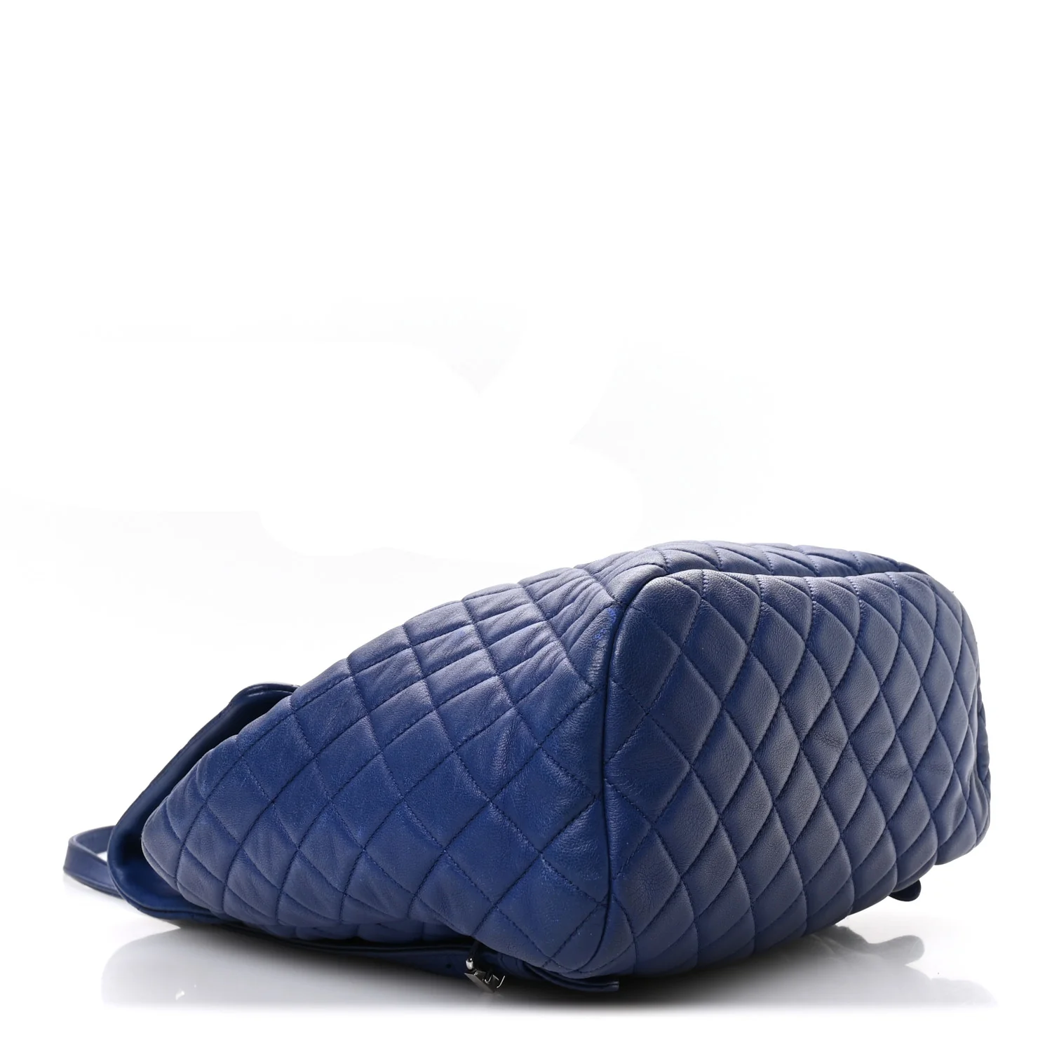 Lambskin Quilted Large Urban Spirit Backpack Blue - Image 4