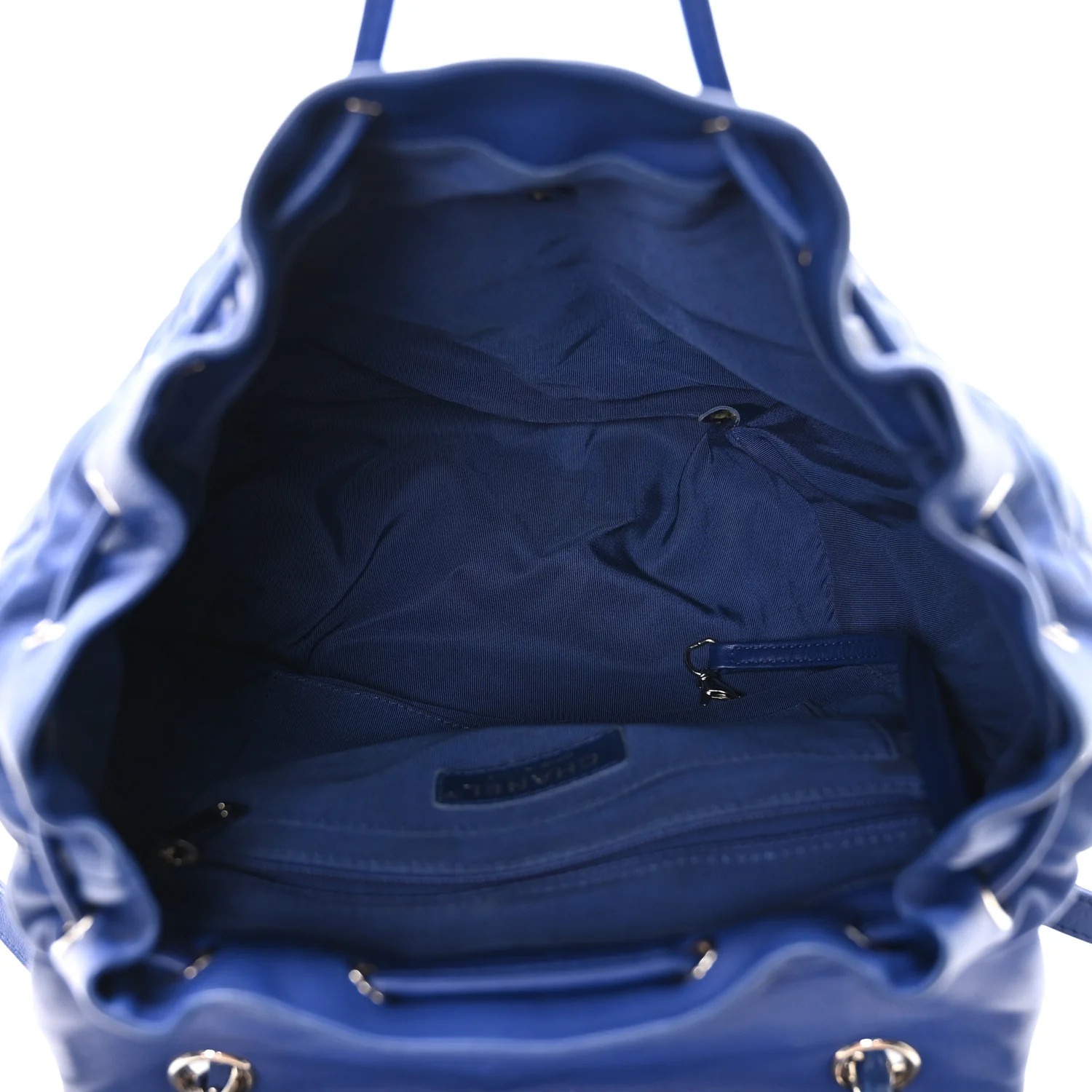 Lambskin Quilted Large Urban Spirit Backpack Blue - Image 5