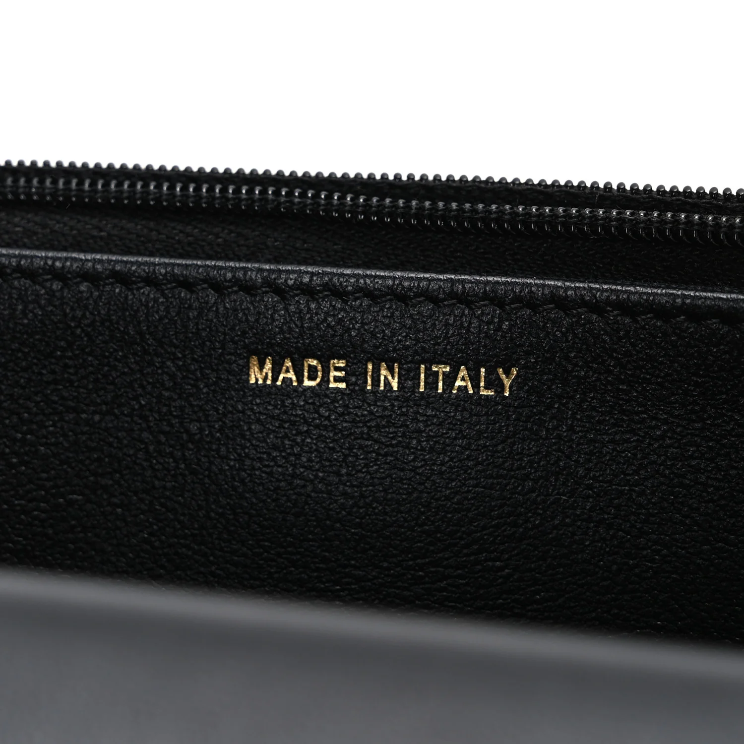 Lambskin Quilted Lion Motif Wallet On Chain WOC Black - Image 7