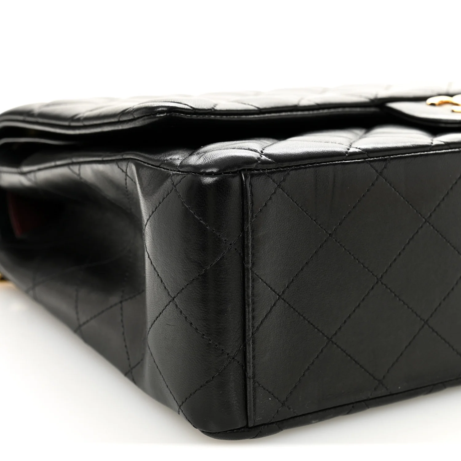 Lambskin Quilted Maxi Double Flap Black - Image 9