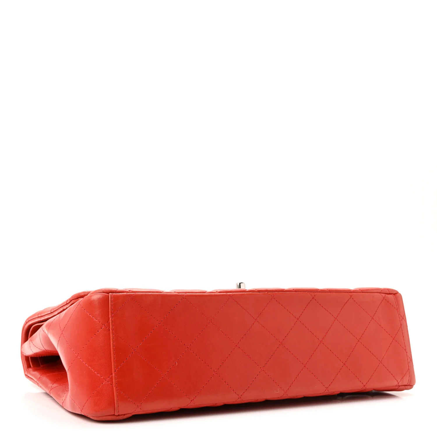 Lambskin Quilted Maxi Double Flap Red - Image 10