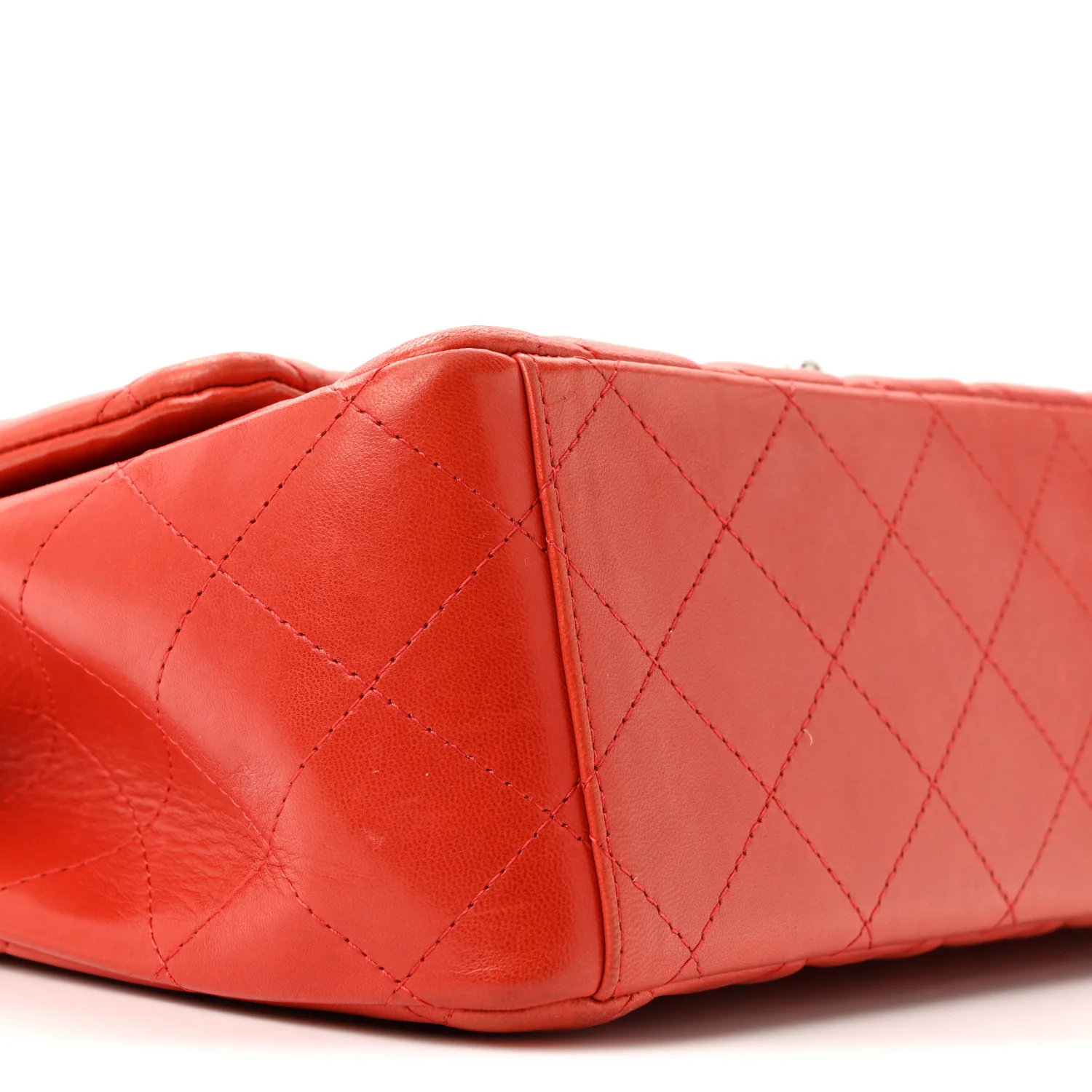 Lambskin Quilted Maxi Double Flap Red - Image 25
