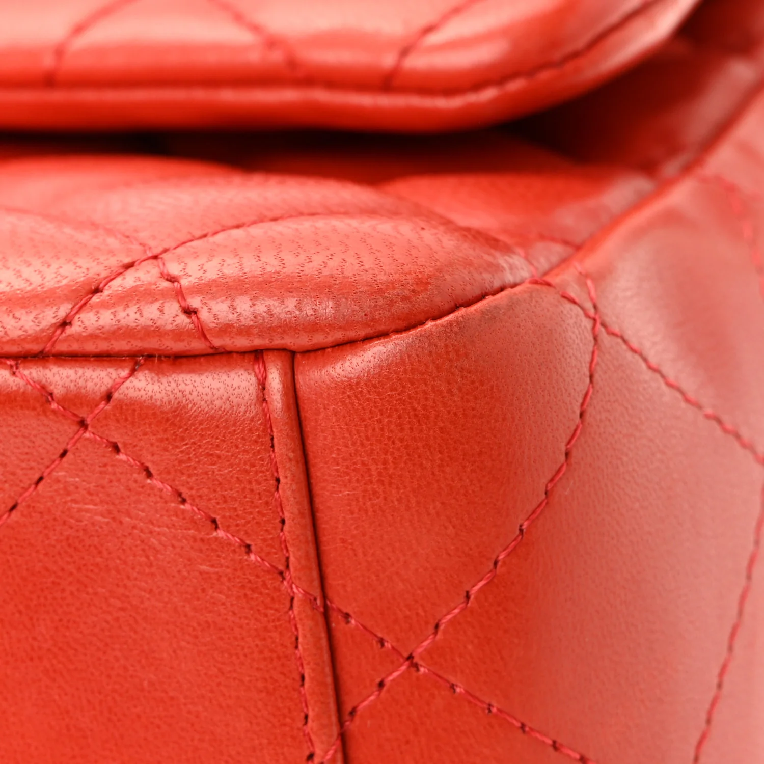 Lambskin Quilted Maxi Double Flap Red - Image 30