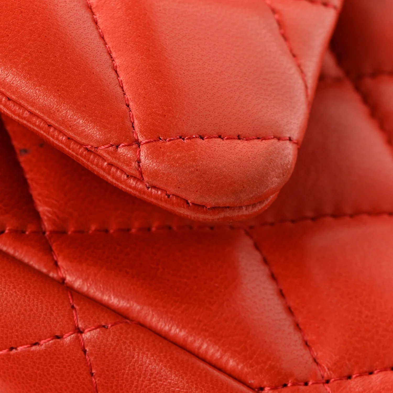 Lambskin Quilted Maxi Double Flap Red - Image 37