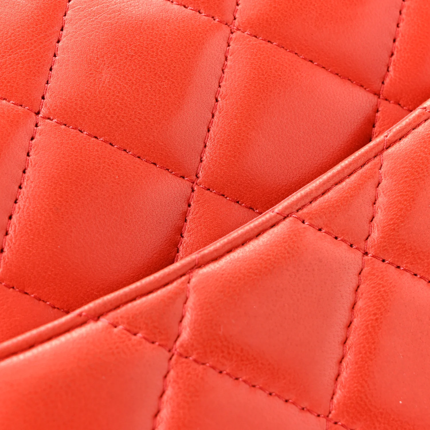 Lambskin Quilted Maxi Double Flap Red - Image 38