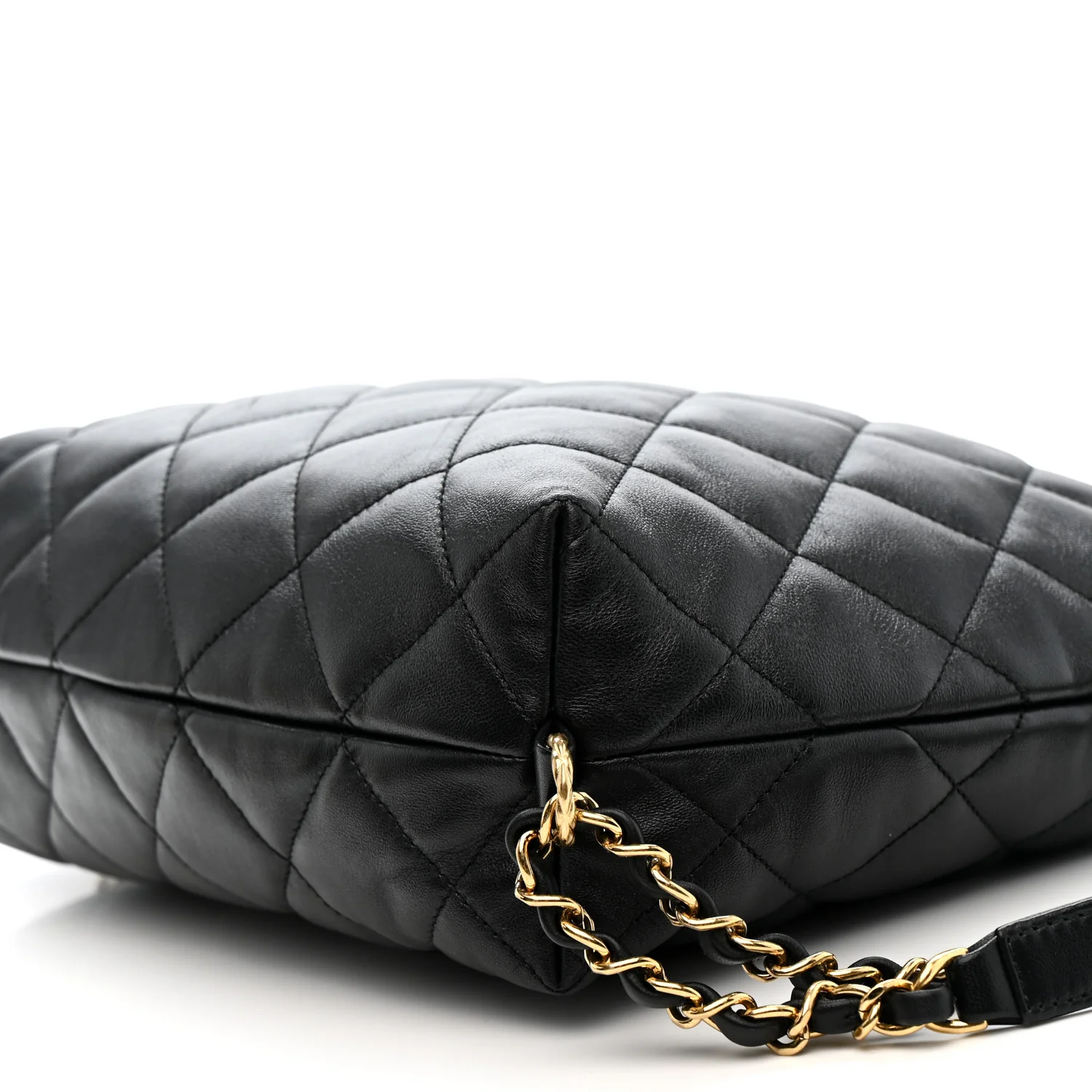 Lambskin Quilted Maxi Hobo Black - Image 10