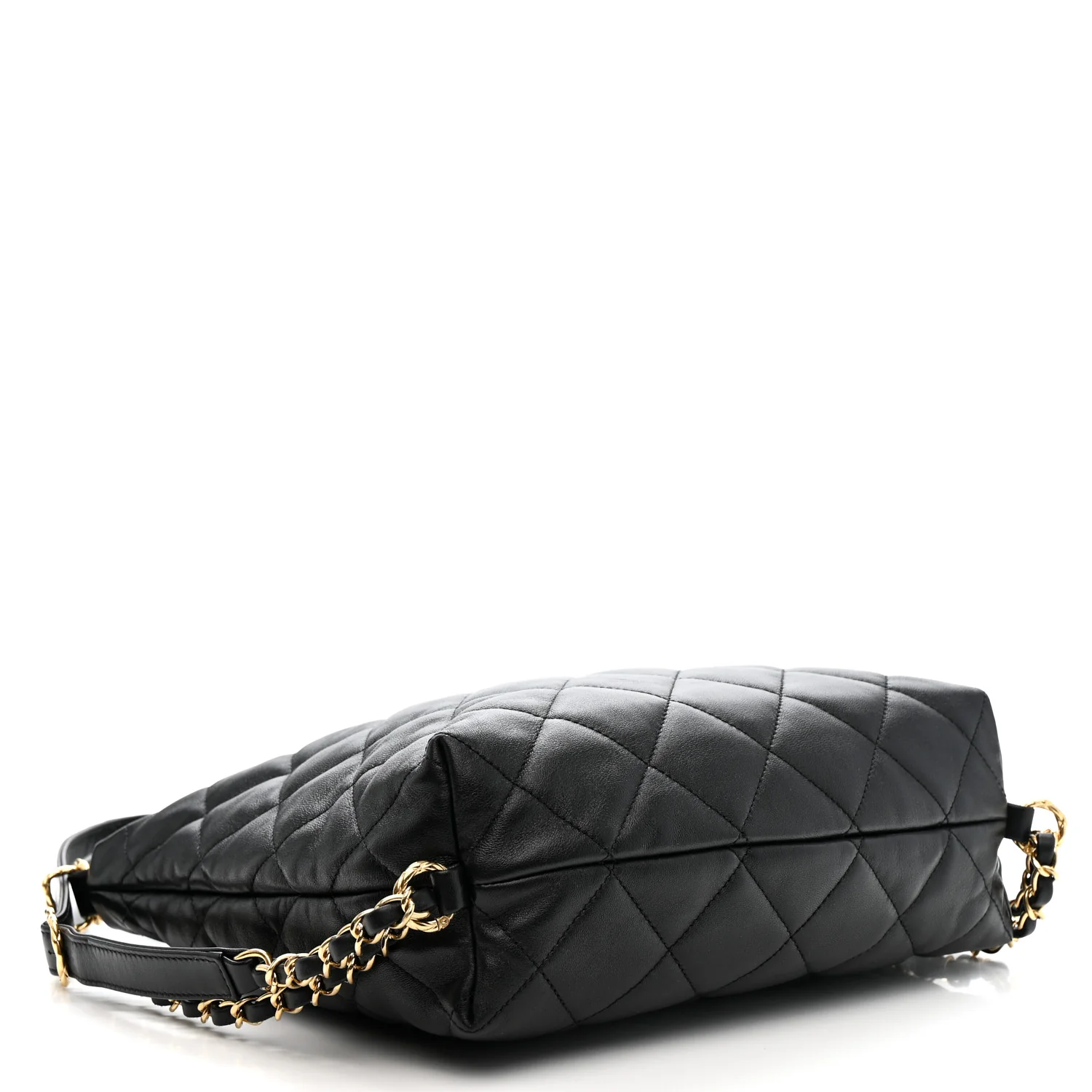 Lambskin Quilted Maxi Hobo Black - Image 4