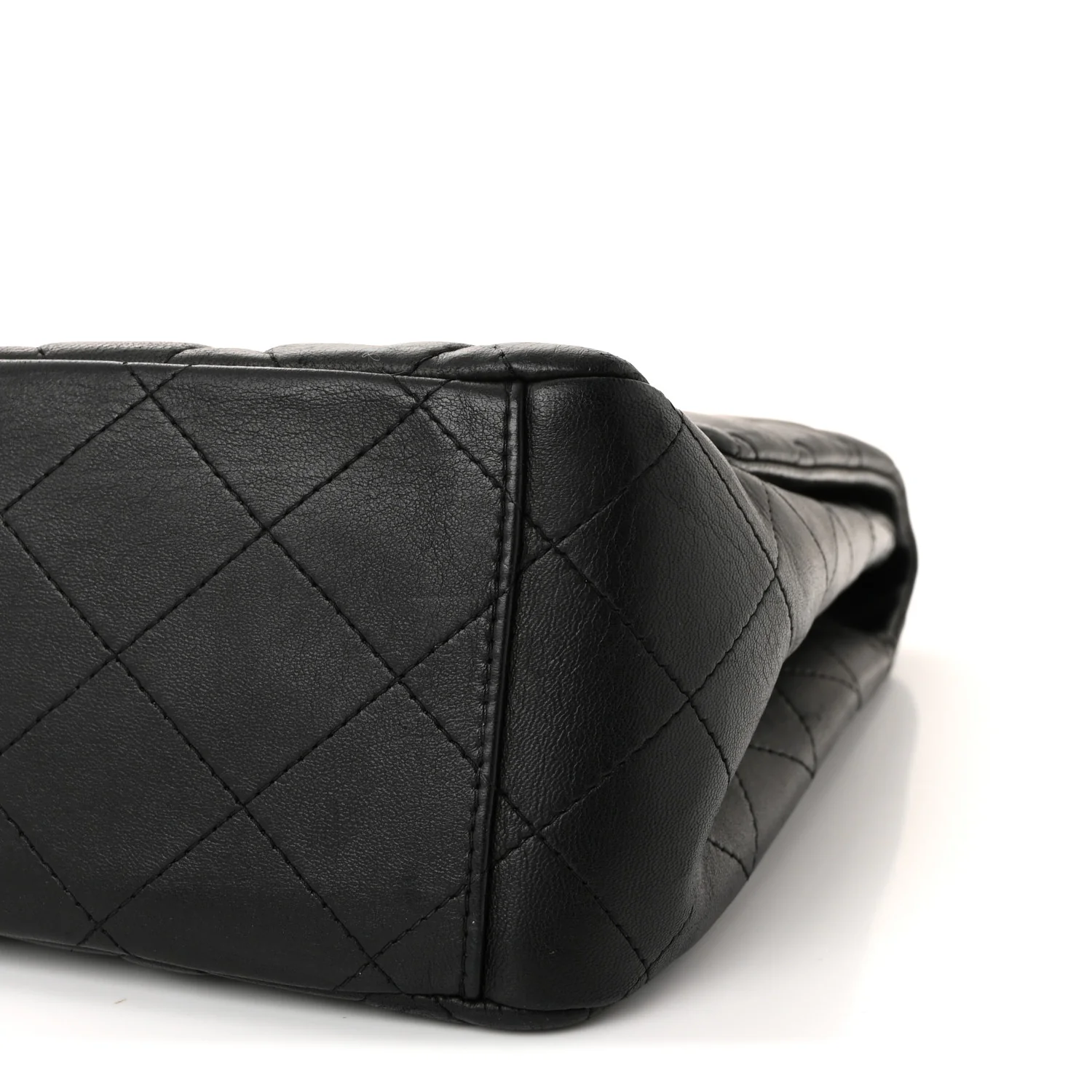 Lambskin Quilted Maxi Single Flap Black - Image 10