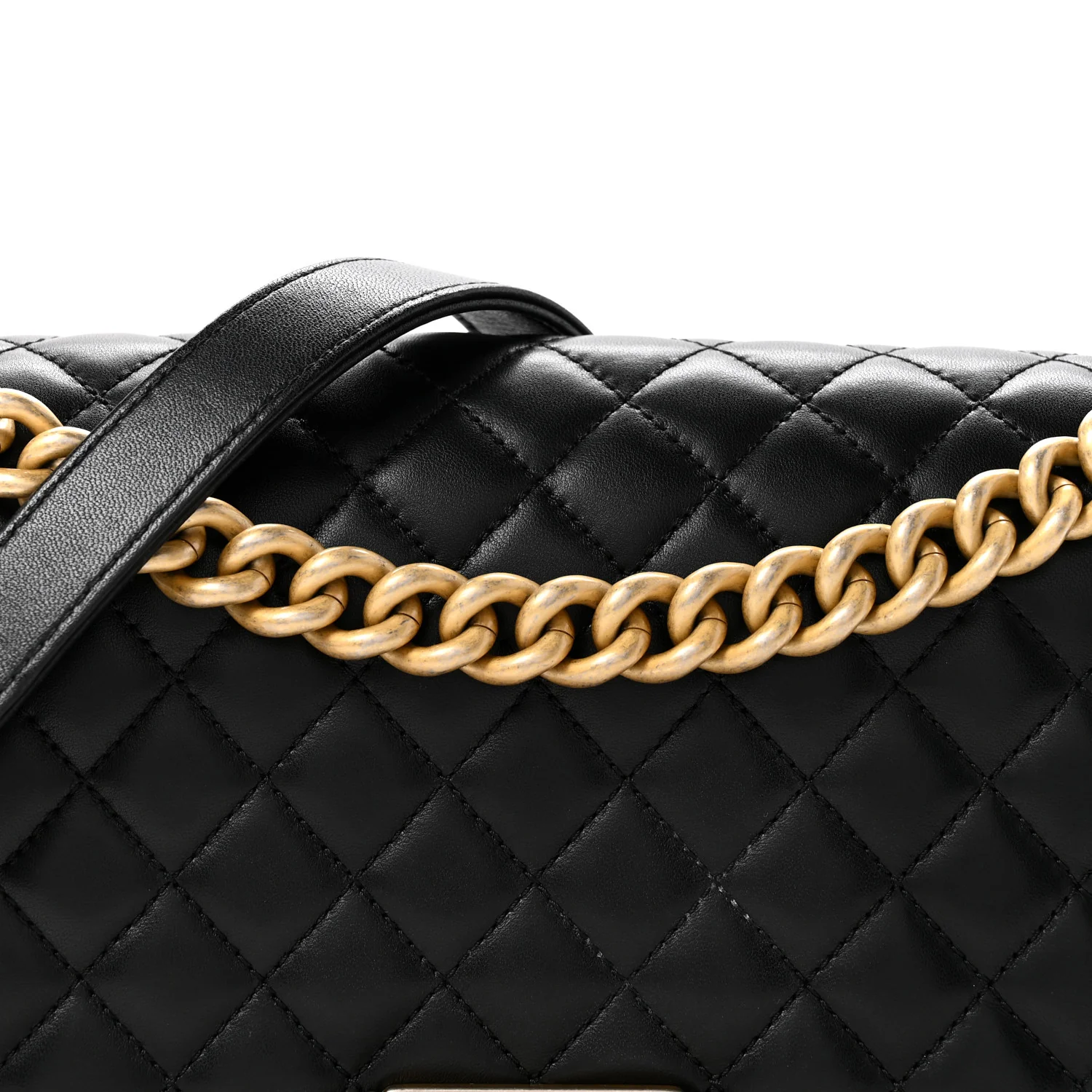 Lambskin Quilted Medium Boy Flap Black - Image 8