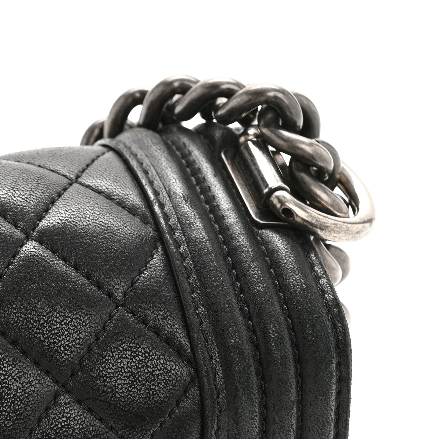 Lambskin Quilted Medium Boy Flap Black - Image 13