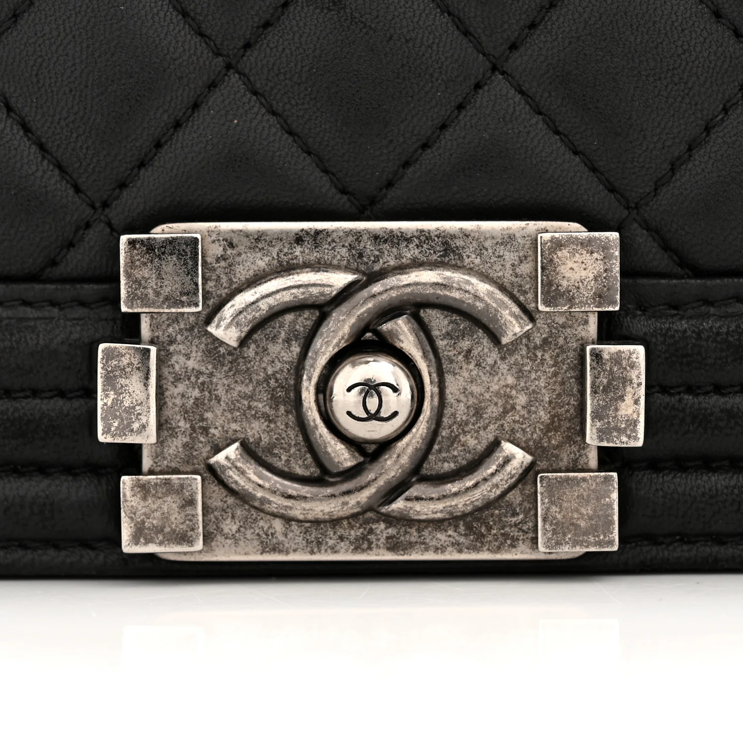 Lambskin Quilted Medium Boy Flap Black - Image 14