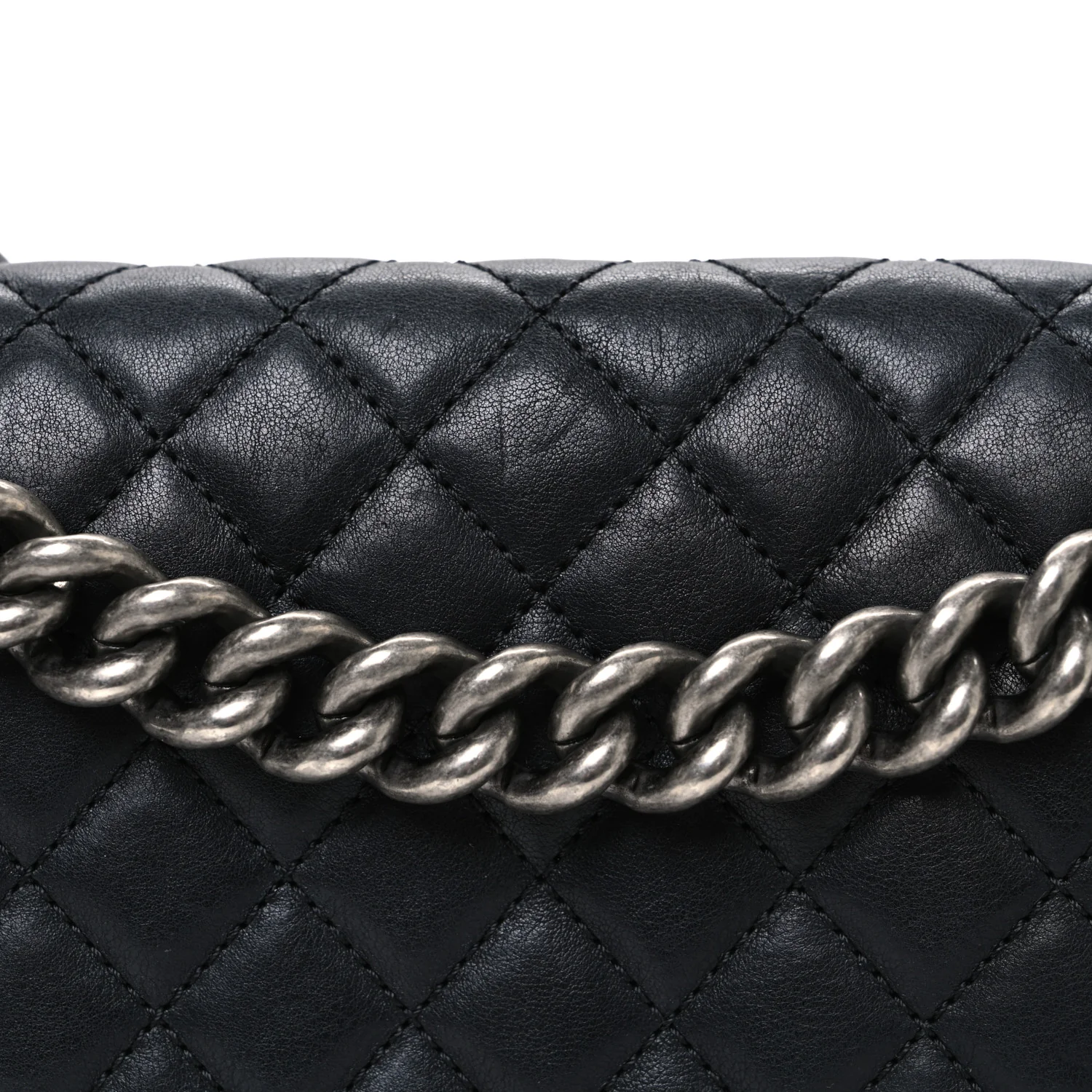 Lambskin Quilted Medium Boy Flap Black - Image 8