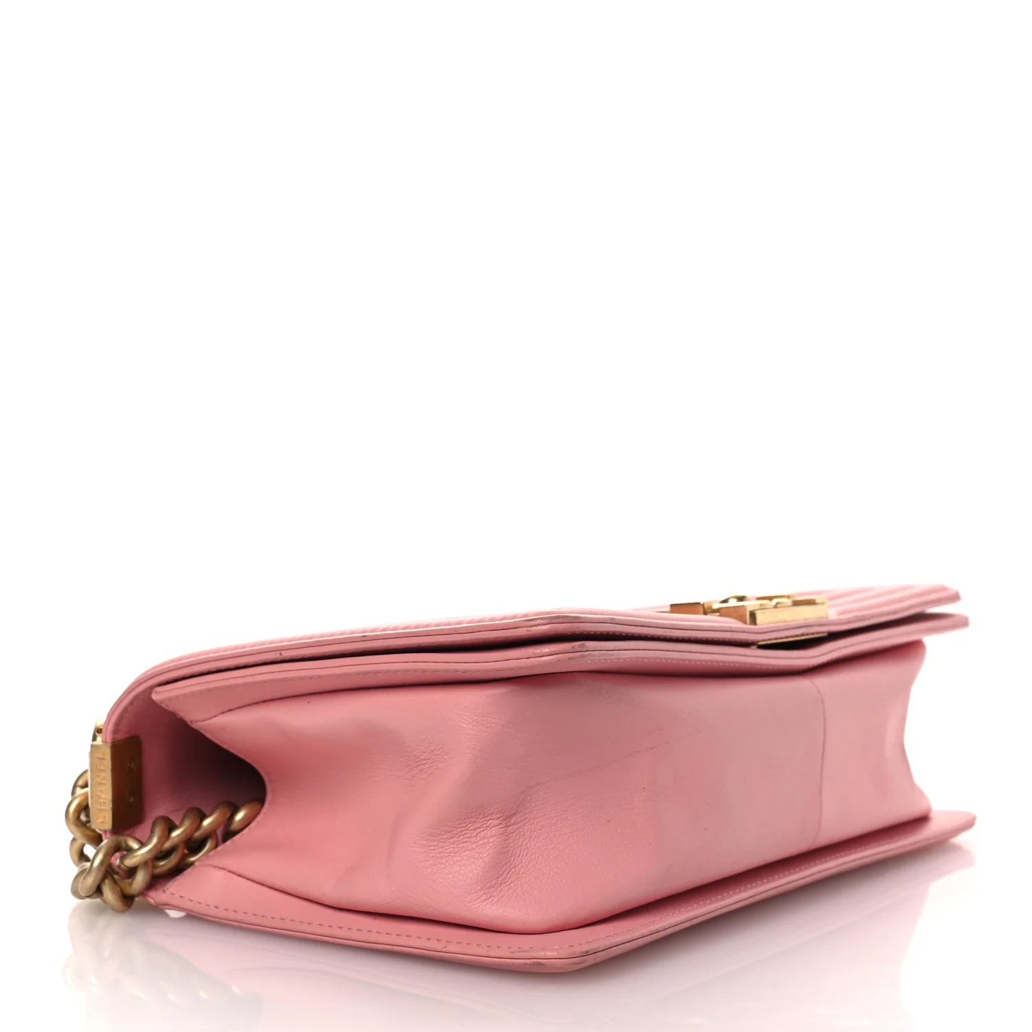 Lambskin Quilted Medium Boy Flap Light Pink - Image 4