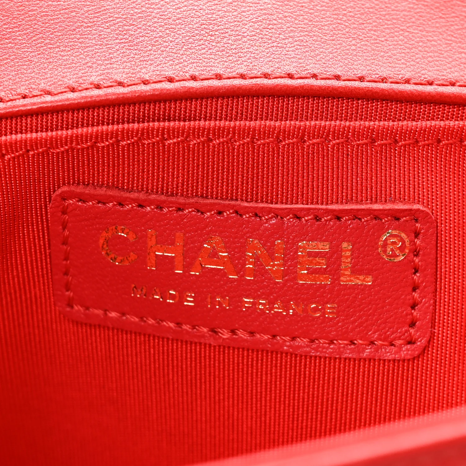 Lambskin Quilted Medium Boy Flap Red - Image 6