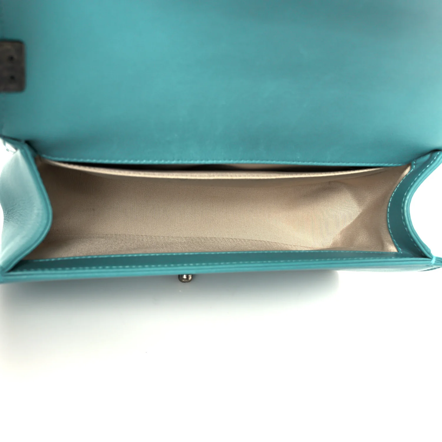 Lambskin Quilted Medium Boy Flap Turquoise - Image 5