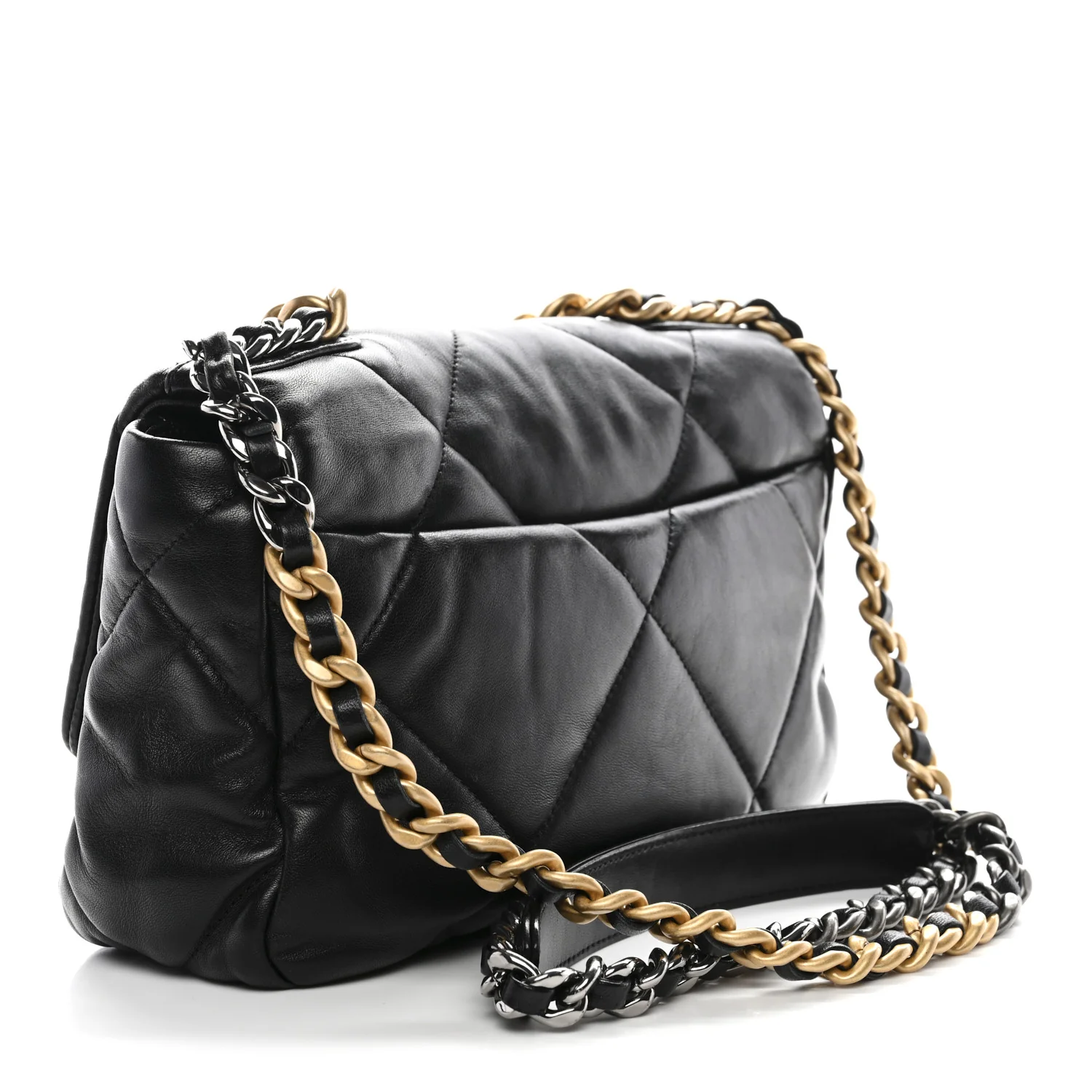 Lambskin Quilted Medium Chanel 19 Flap Black - Image 3