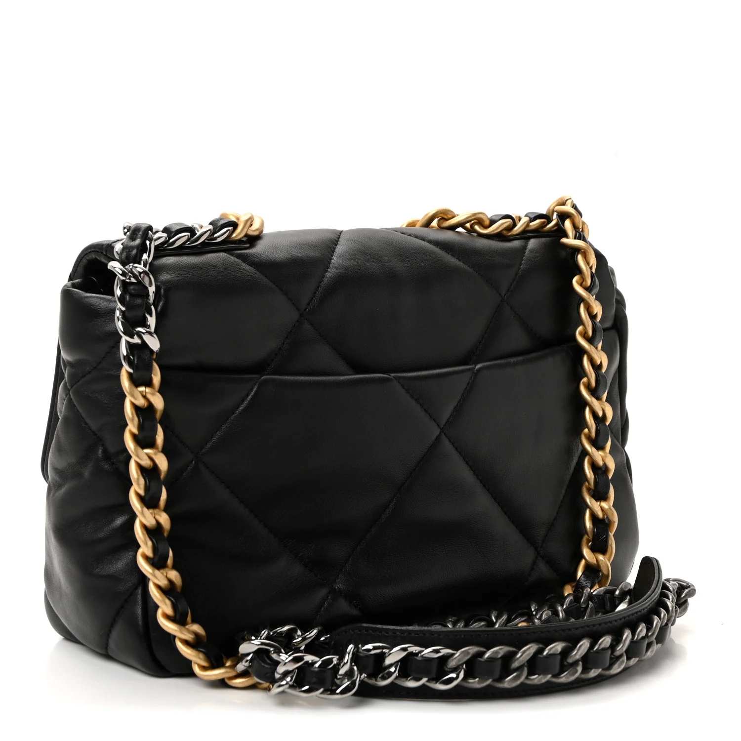 Lambskin Quilted Medium Chanel 19 Flap Black - Image 3
