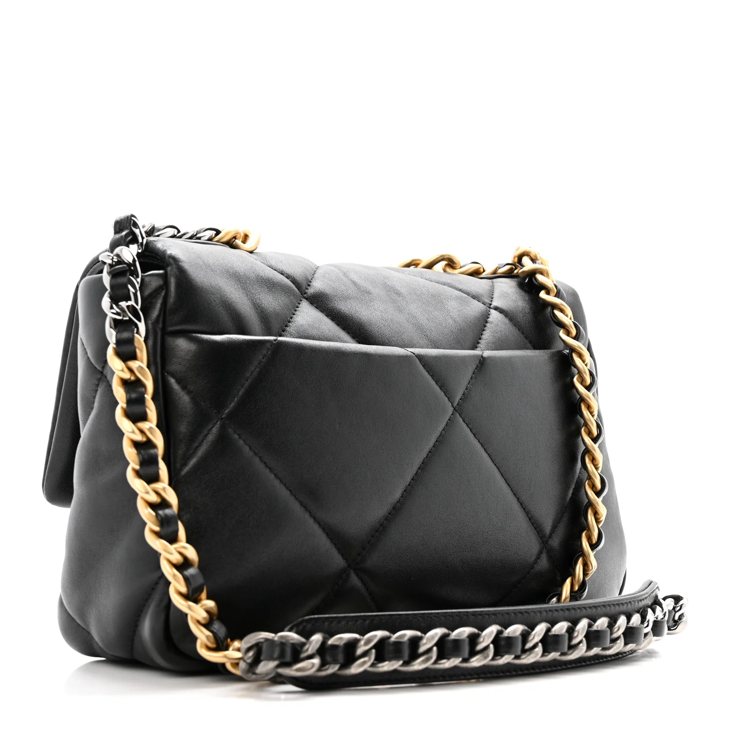 Lambskin Quilted Medium Chanel 19 Flap Black - Image 3