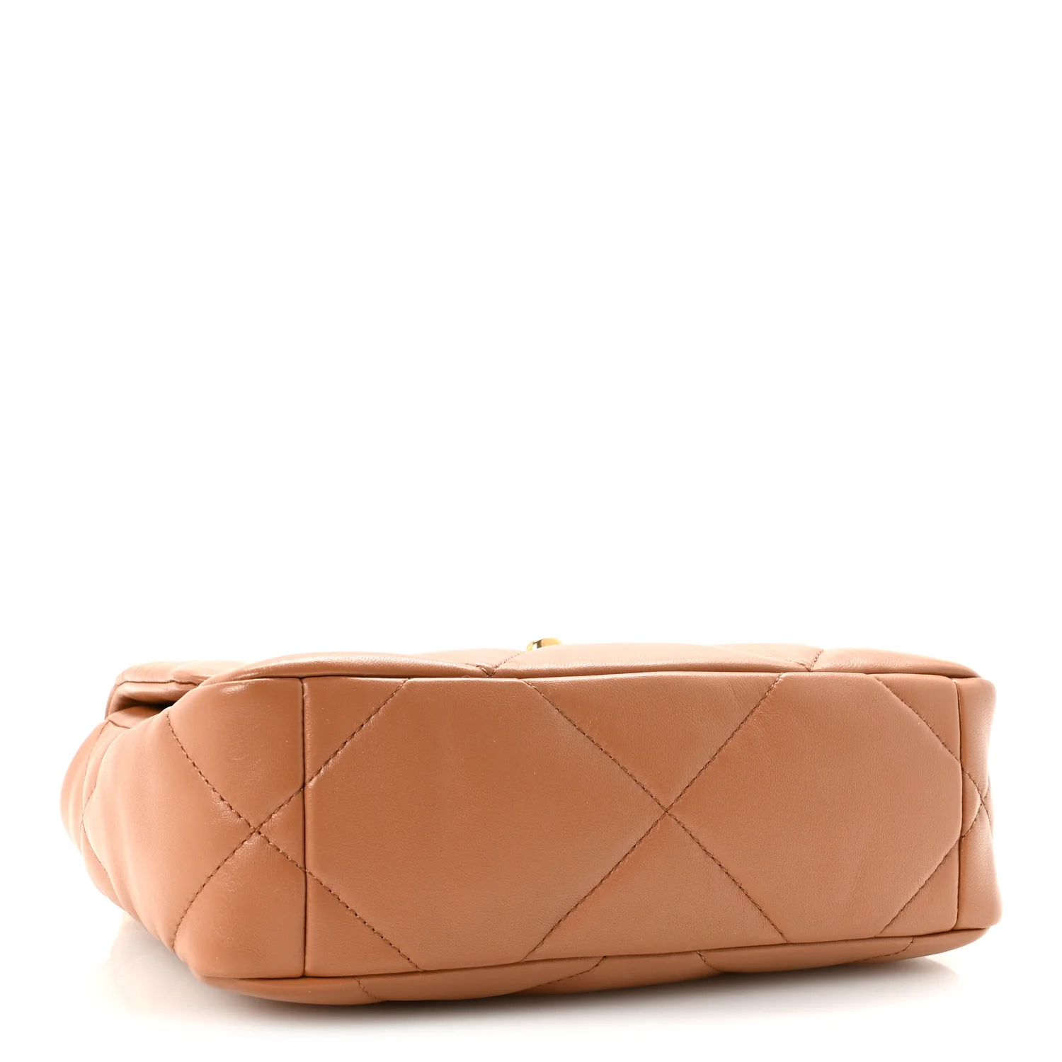 Lambskin Quilted Medium Chanel 19 Flap Brown - Image 4
