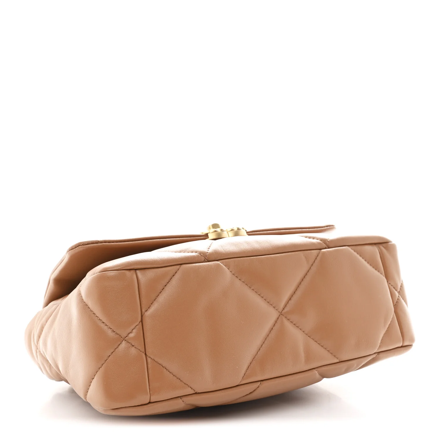Lambskin Quilted Medium Chanel 19 Flap Brown - Image 4