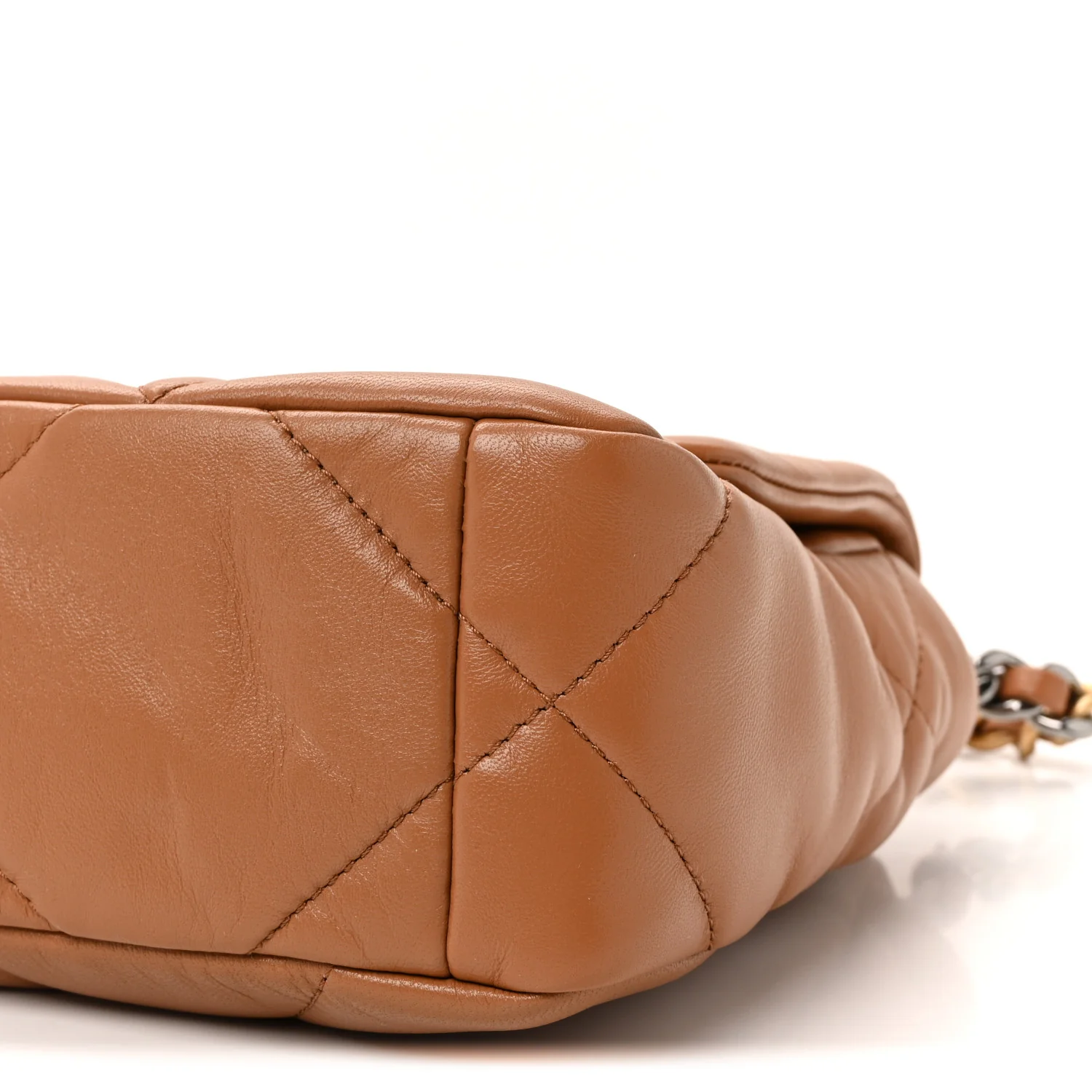 Lambskin Quilted Medium Chanel 19 Flap Brown - Image 10