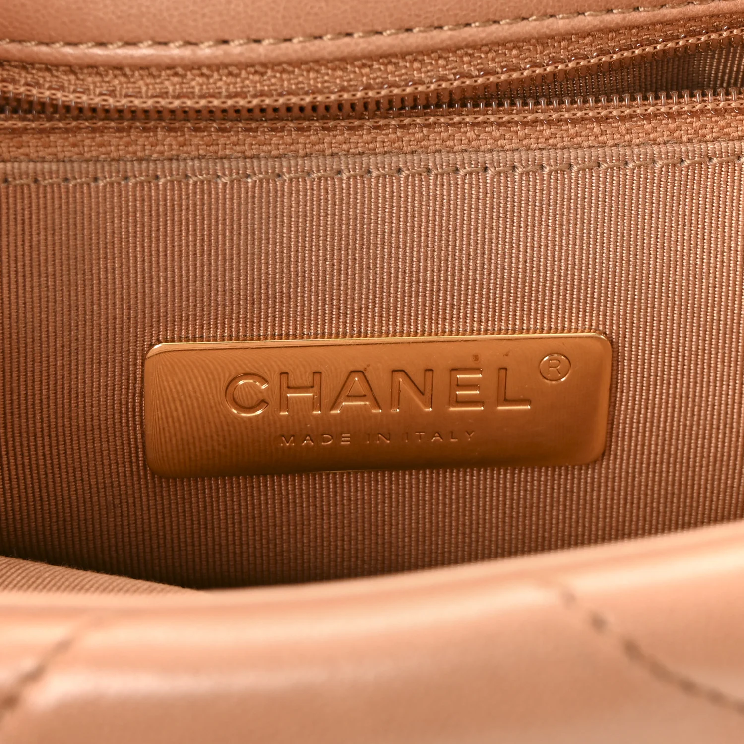 Lambskin Quilted Medium Chanel 19 Flap Brown - Image 6