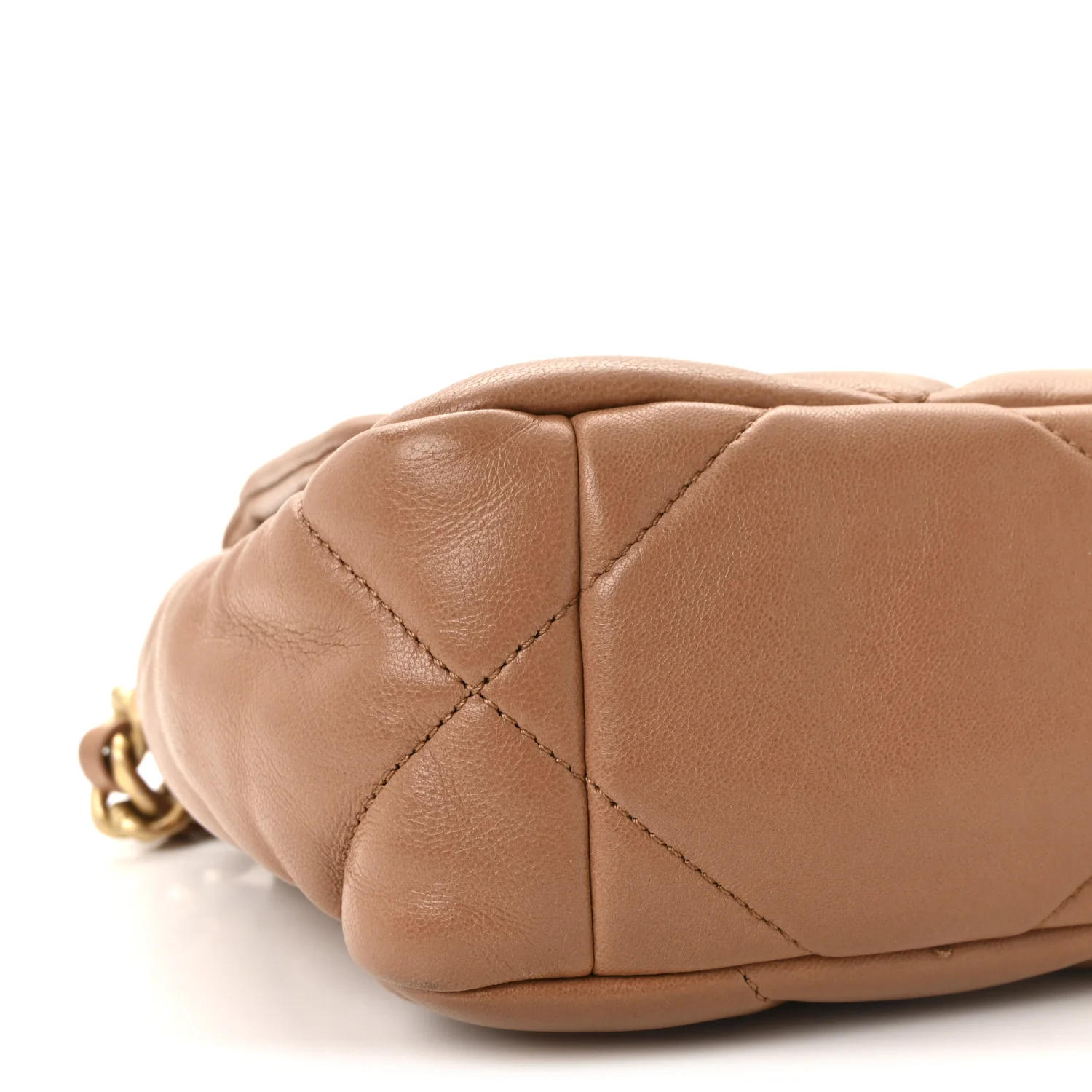 Lambskin Quilted Medium Chanel 19 Flap Brown - Image 9