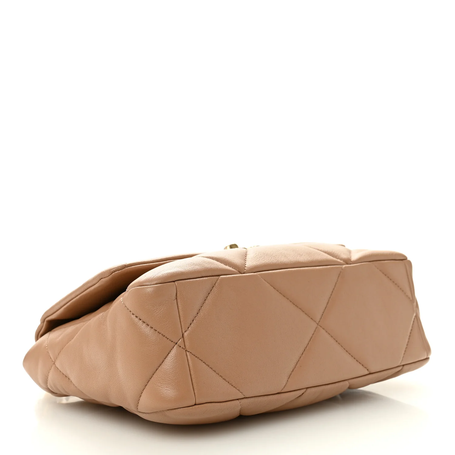 Lambskin Quilted Medium Chanel 19 Flap Dark Beige - Image 4
