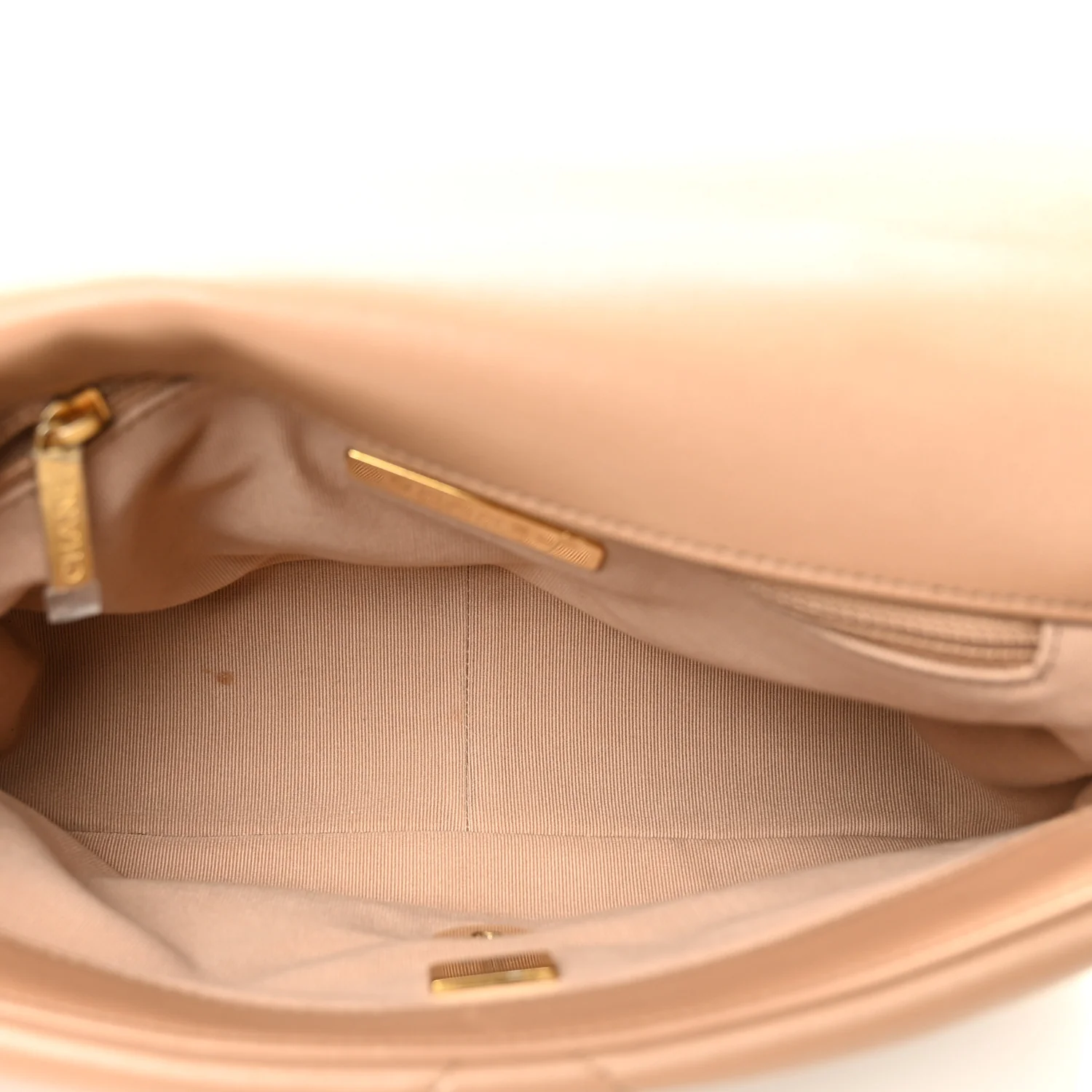 Lambskin Quilted Medium Chanel 19 Flap Dark Beige - Image 5
