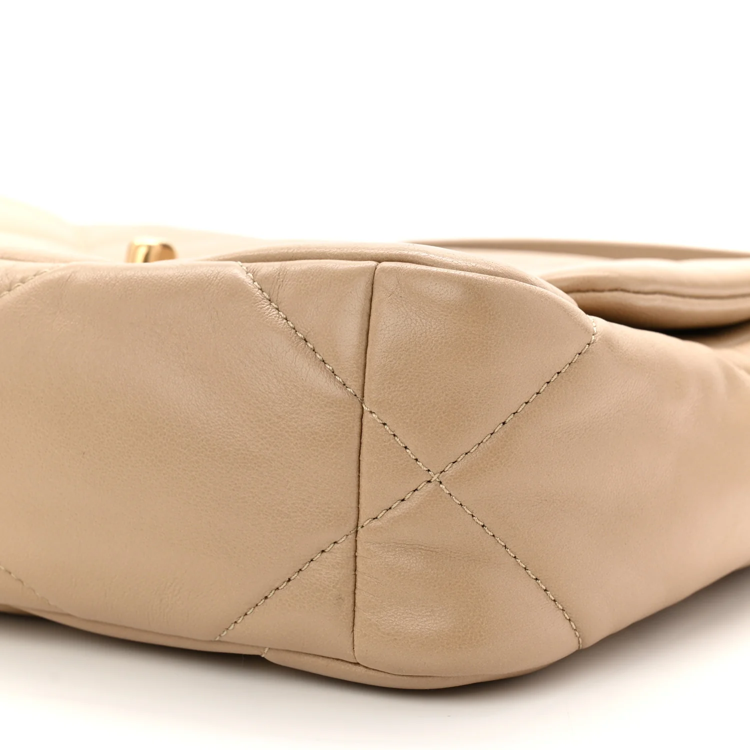 Lambskin Quilted Medium Chanel 19 Flap Dark Beige - Image 10