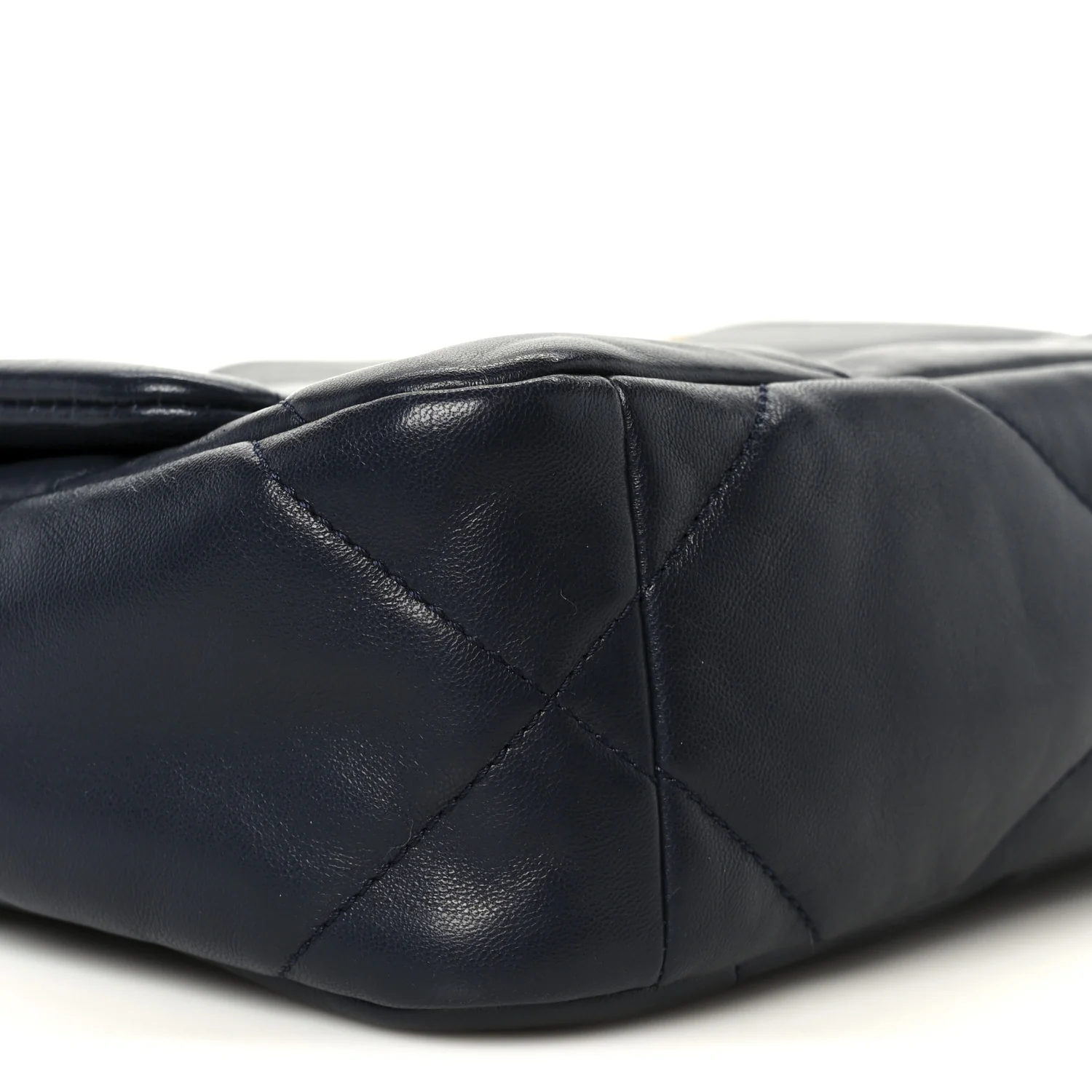 Lambskin Quilted Medium Chanel 19 Flap Navy Blue - Image 9