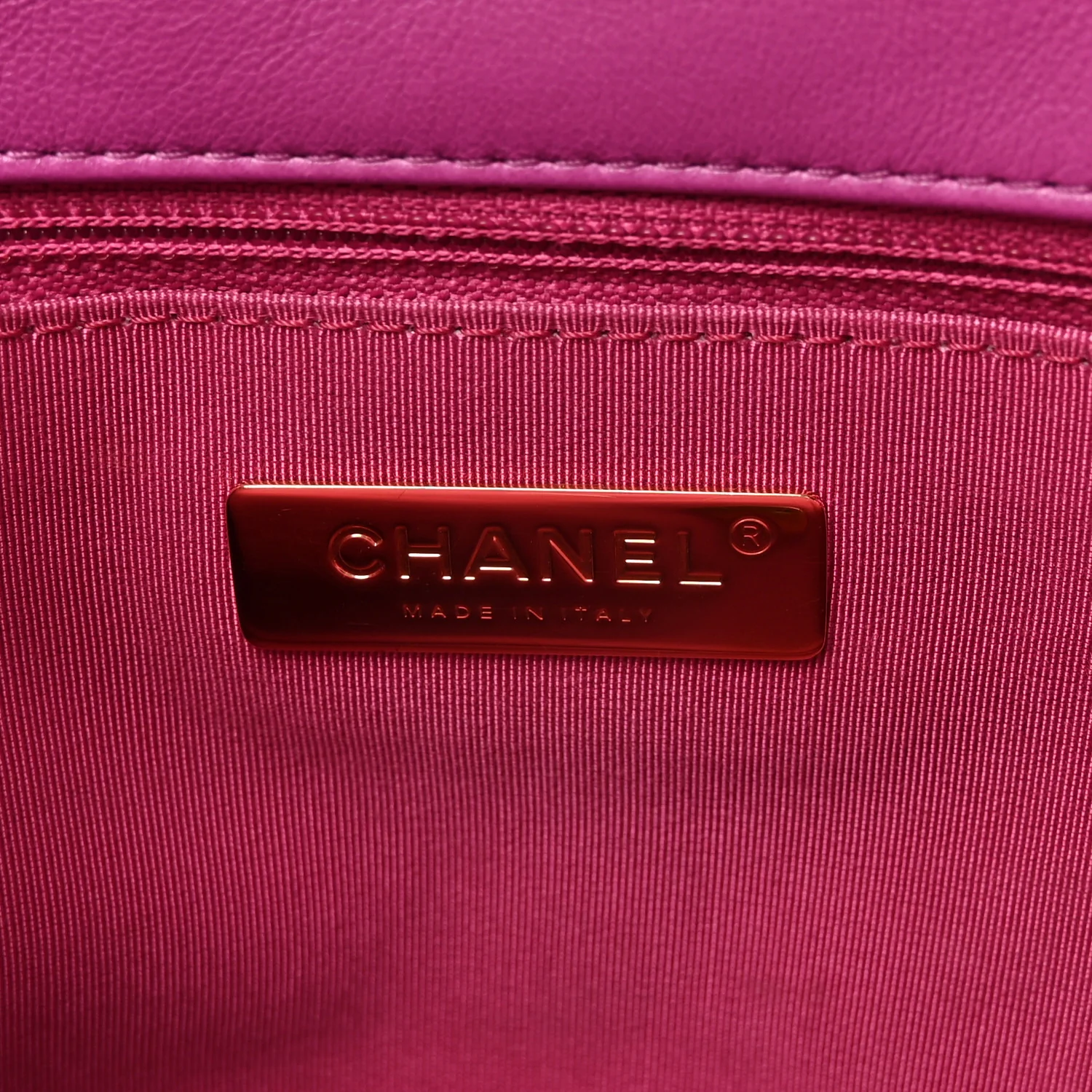 Lambskin Quilted Medium Chanel 19 Flap Purple - Image 6
