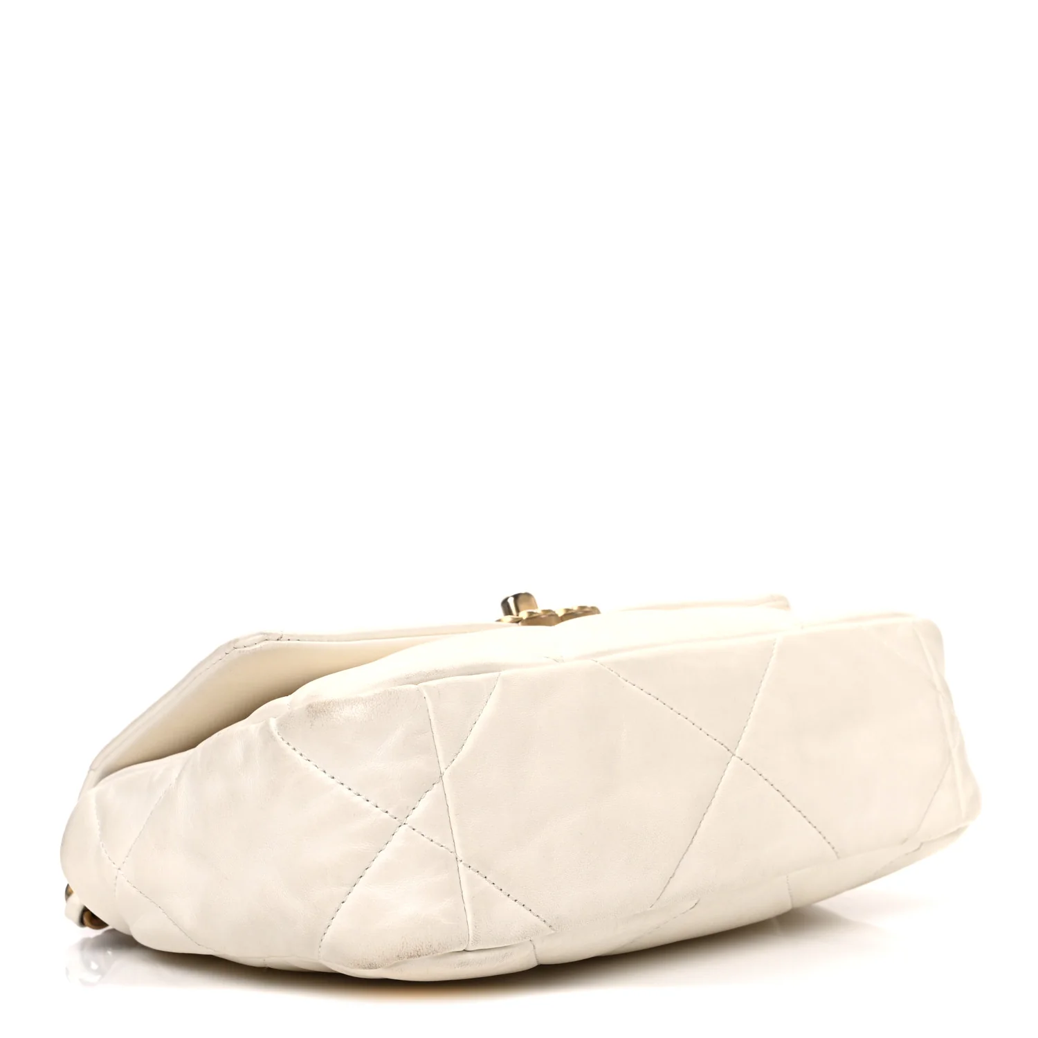 Lambskin Quilted Medium Chanel 19 Flap White - Image 4