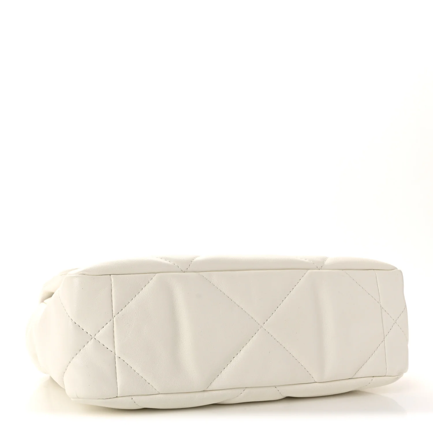 Lambskin Quilted Medium Chanel 19 Flap White - Image 4