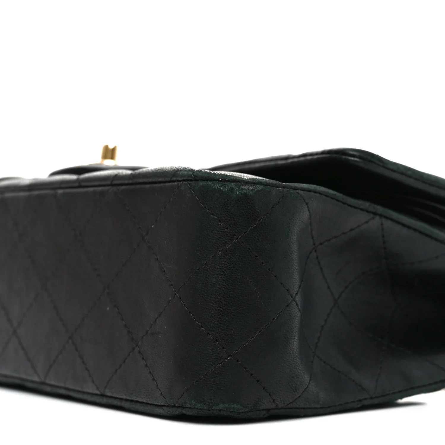 Lambskin Quilted Medium Double Flap Black - Image 10