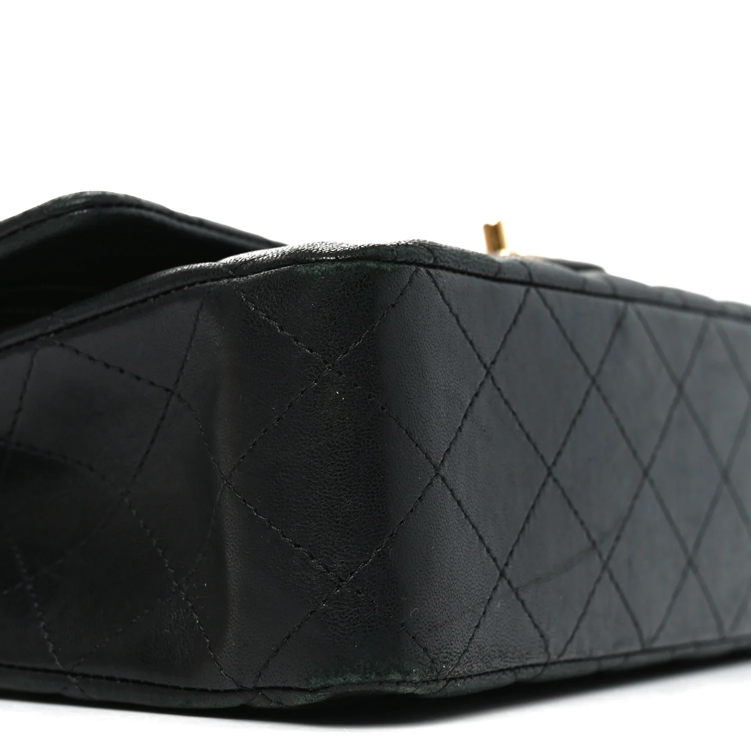 Lambskin Quilted Medium Double Flap Black - Image 9