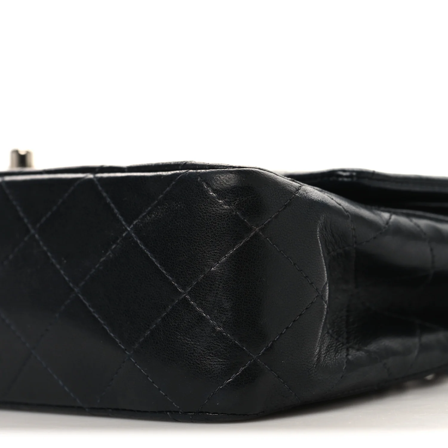 Lambskin Quilted Medium Double Flap Black - Image 10