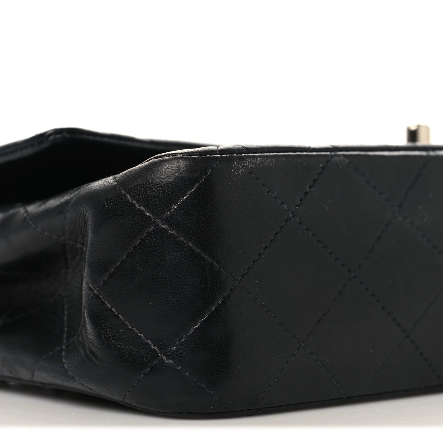 Lambskin Quilted Medium Double Flap Black - Image 9