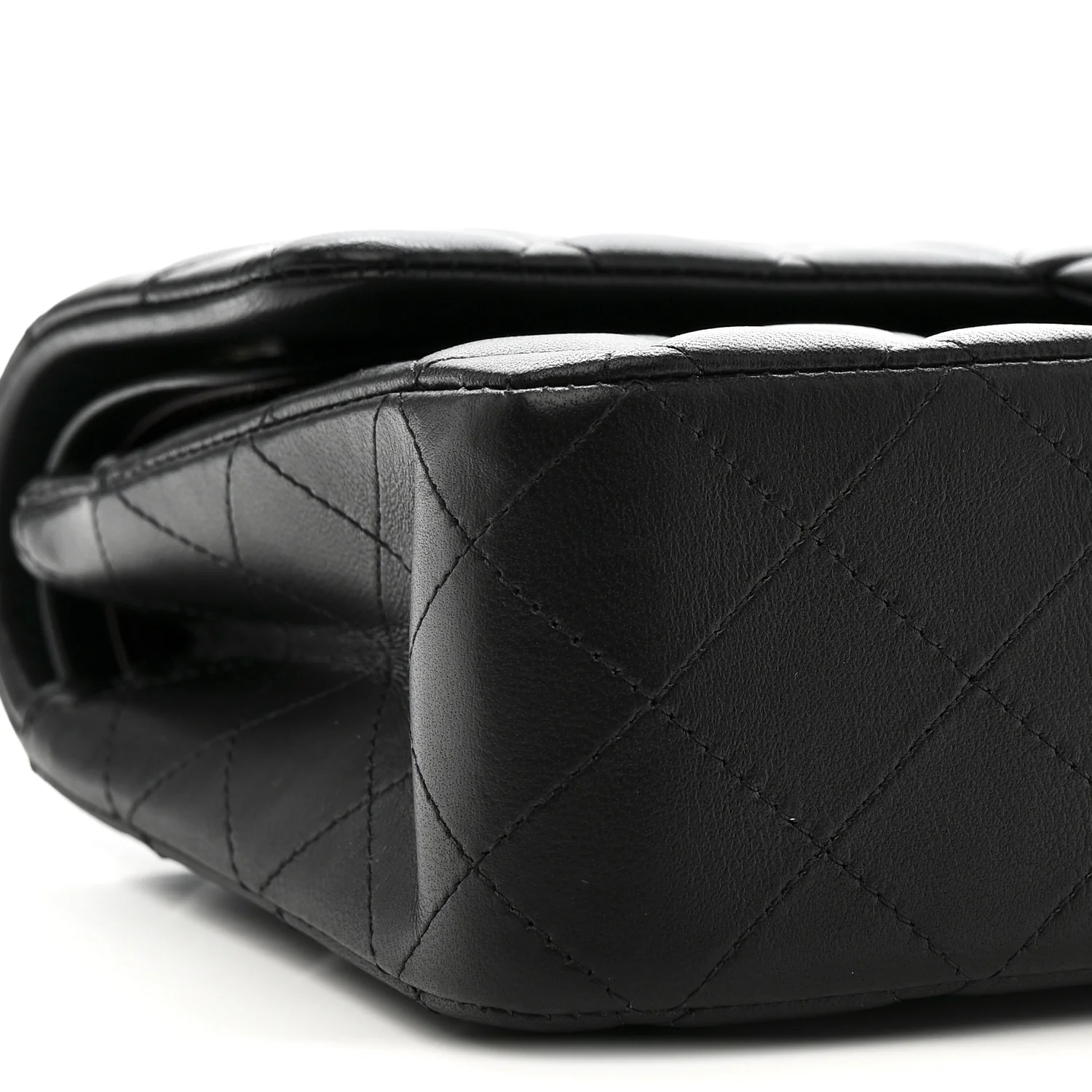 Lambskin Quilted Medium Double Flap Black - Image 9