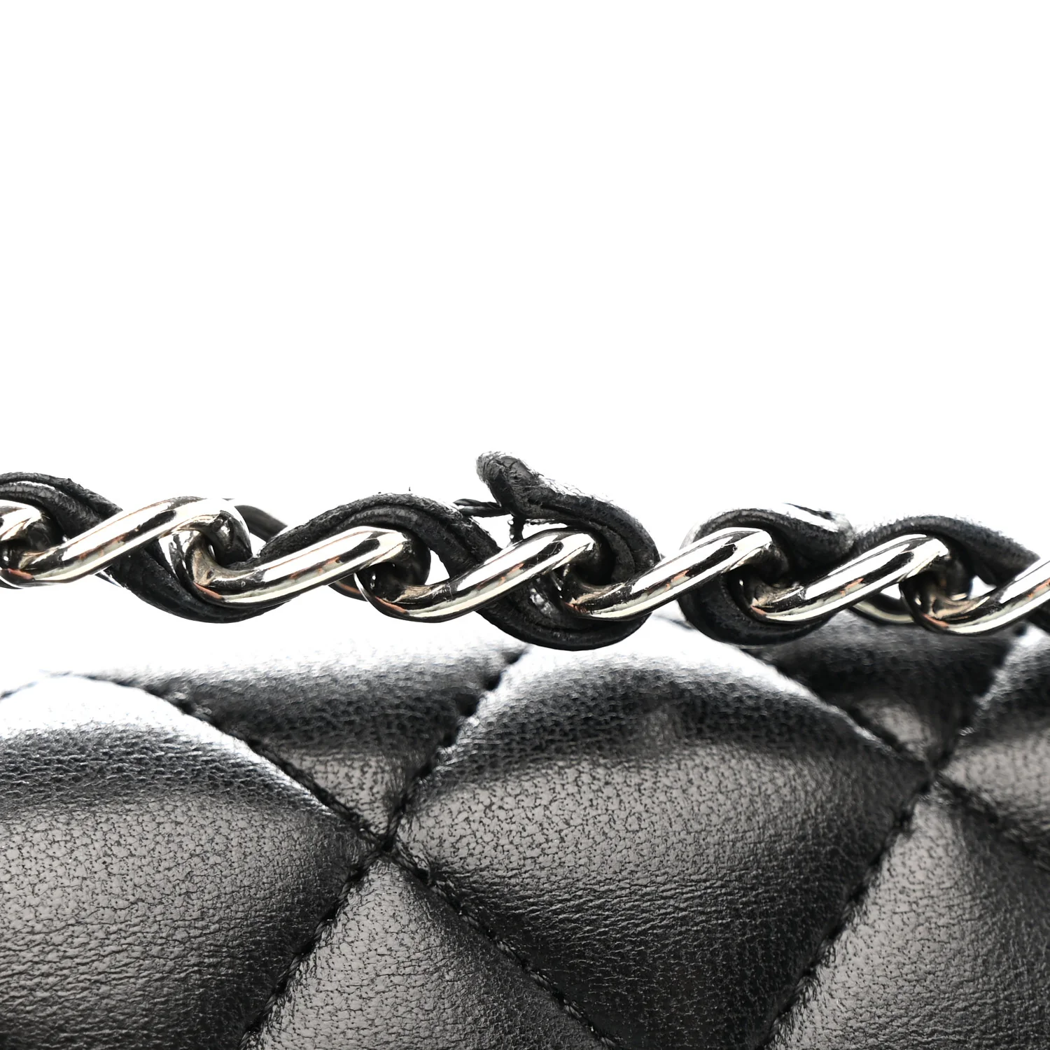 Lambskin Quilted Medium Double Flap Black - Image 12