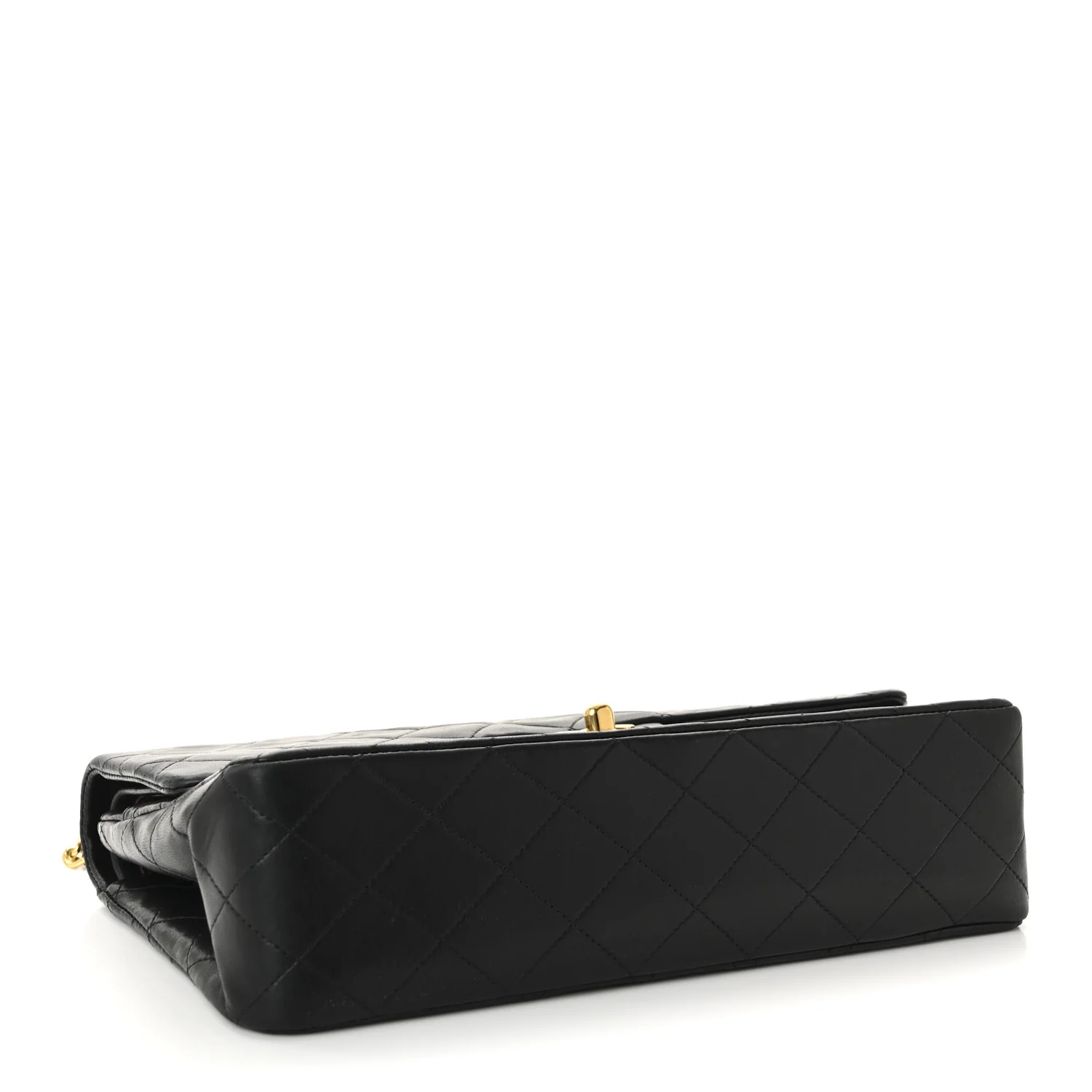 Lambskin Quilted Medium Double Flap Black - Image 4
