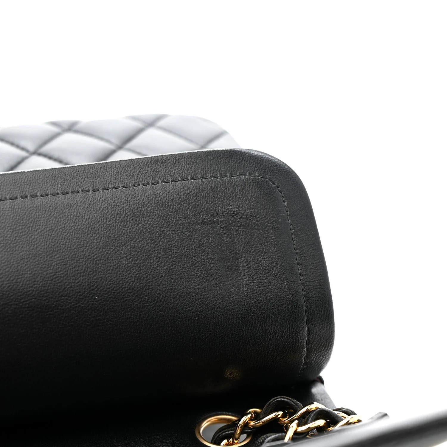 Lambskin Quilted Medium Double Flap Black - Image 12